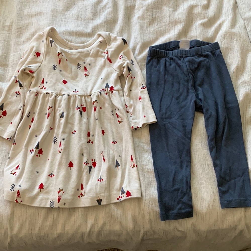 Girls Hanna Andersson dress and legging set